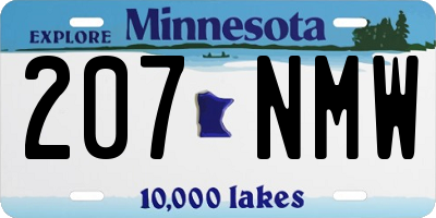 MN license plate 207NMW