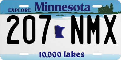 MN license plate 207NMX