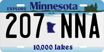 MN license plate 207NNA
