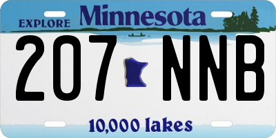 MN license plate 207NNB