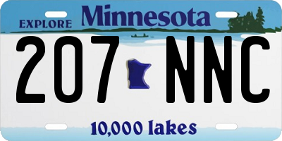 MN license plate 207NNC