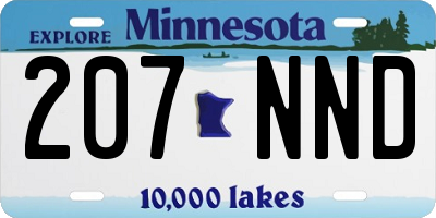 MN license plate 207NND