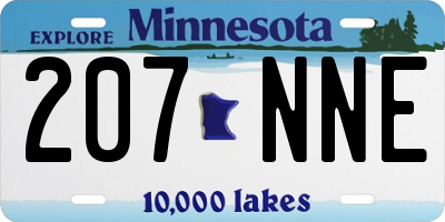 MN license plate 207NNE