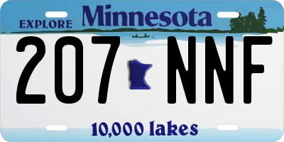 MN license plate 207NNF