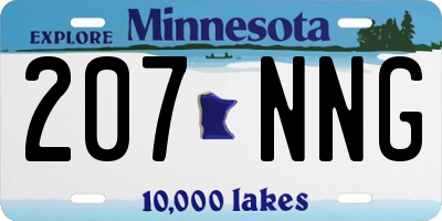 MN license plate 207NNG