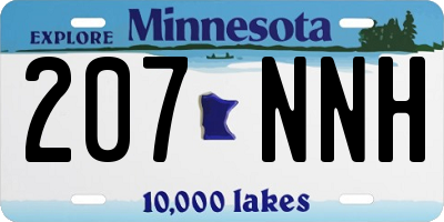 MN license plate 207NNH