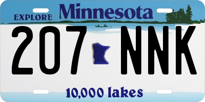 MN license plate 207NNK