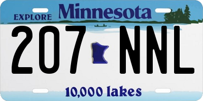 MN license plate 207NNL