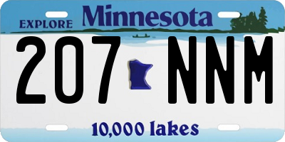 MN license plate 207NNM