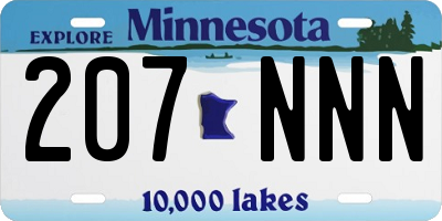 MN license plate 207NNN