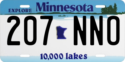 MN license plate 207NNO