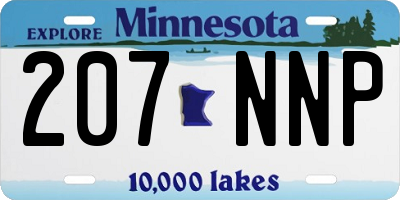 MN license plate 207NNP