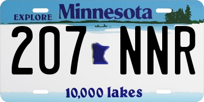 MN license plate 207NNR