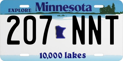 MN license plate 207NNT