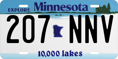 MN license plate 207NNV