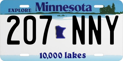 MN license plate 207NNY