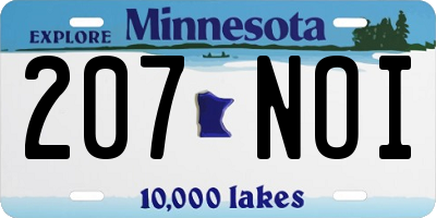 MN license plate 207NOI