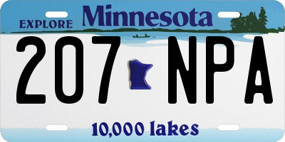 MN license plate 207NPA
