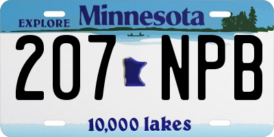 MN license plate 207NPB