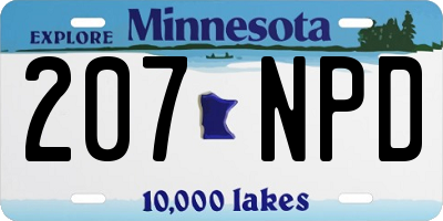 MN license plate 207NPD