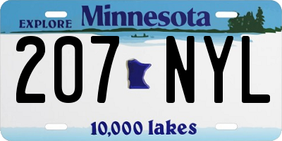 MN license plate 207NYL