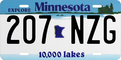 MN license plate 207NZG
