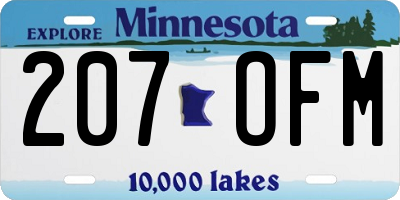 MN license plate 207OFM