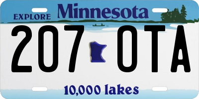 MN license plate 207OTA
