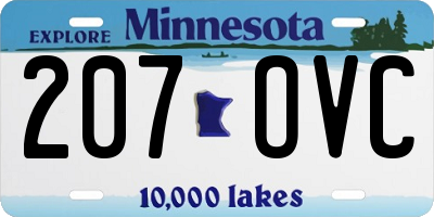 MN license plate 207OVC