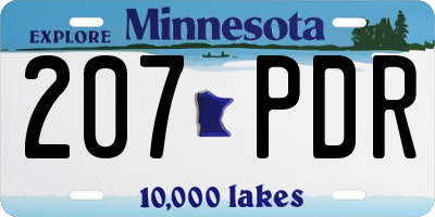 MN license plate 207PDR