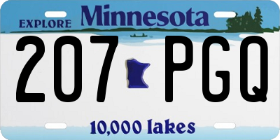MN license plate 207PGQ