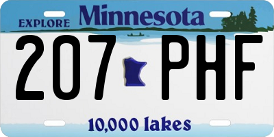 MN license plate 207PHF