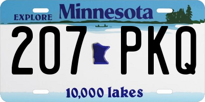MN license plate 207PKQ