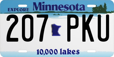 MN license plate 207PKU