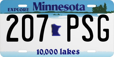 MN license plate 207PSG