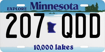 MN license plate 207QDD