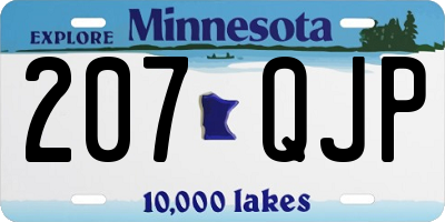 MN license plate 207QJP