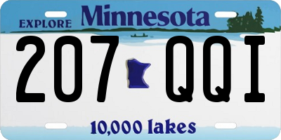 MN license plate 207QQI