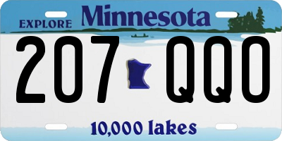 MN license plate 207QQO