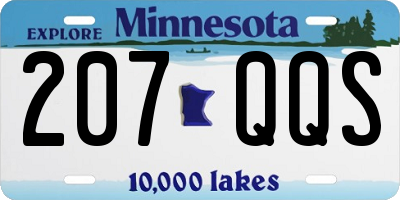 MN license plate 207QQS