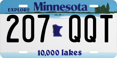 MN license plate 207QQT