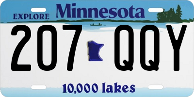 MN license plate 207QQY