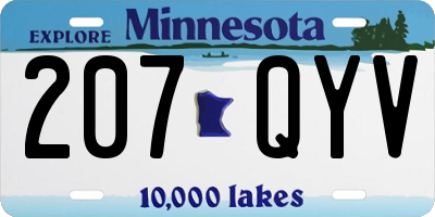 MN license plate 207QYV