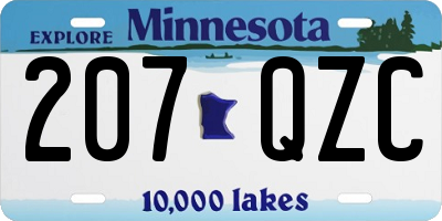MN license plate 207QZC