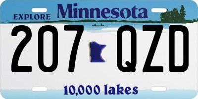 MN license plate 207QZD