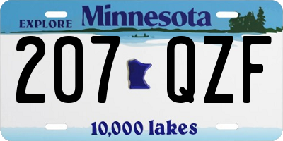 MN license plate 207QZF