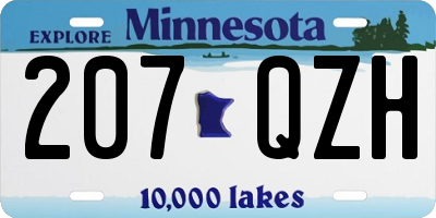 MN license plate 207QZH