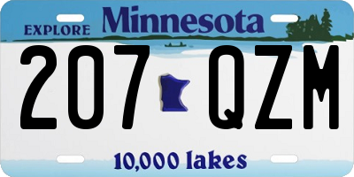 MN license plate 207QZM