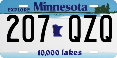 MN license plate 207QZQ