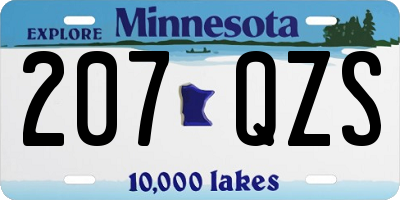 MN license plate 207QZS